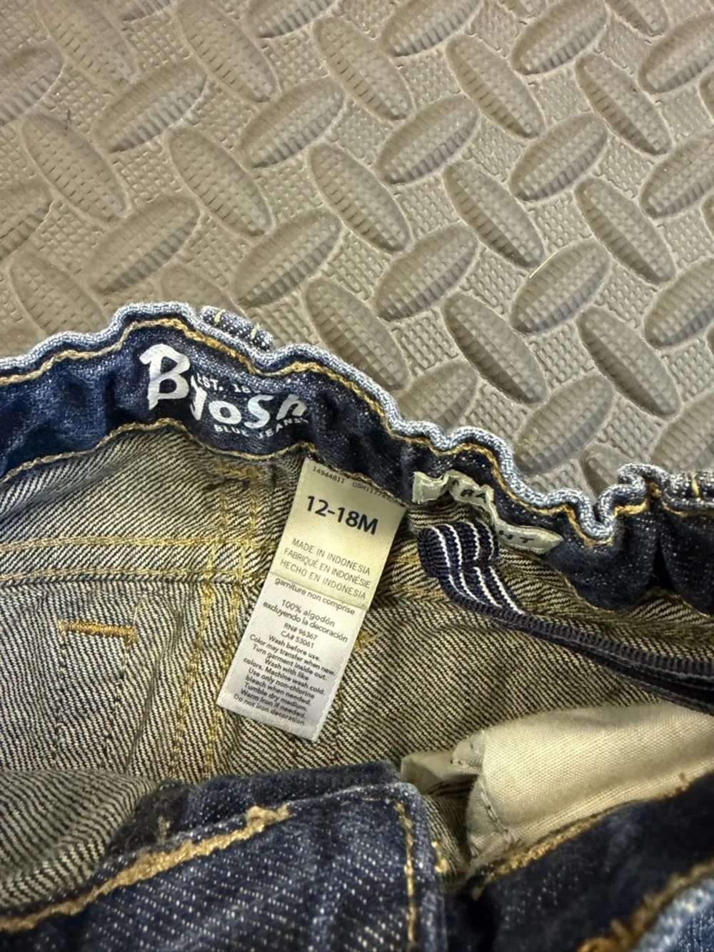 OshKosh B'gosh Kids Indigo Denim Jeans with Yellow Stitching